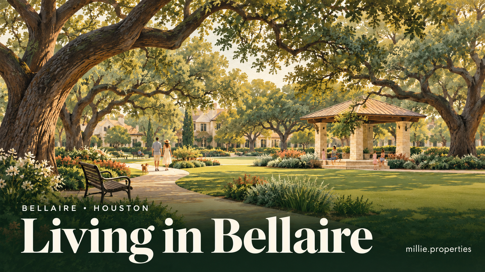 Living in Bellaire editorial illustration