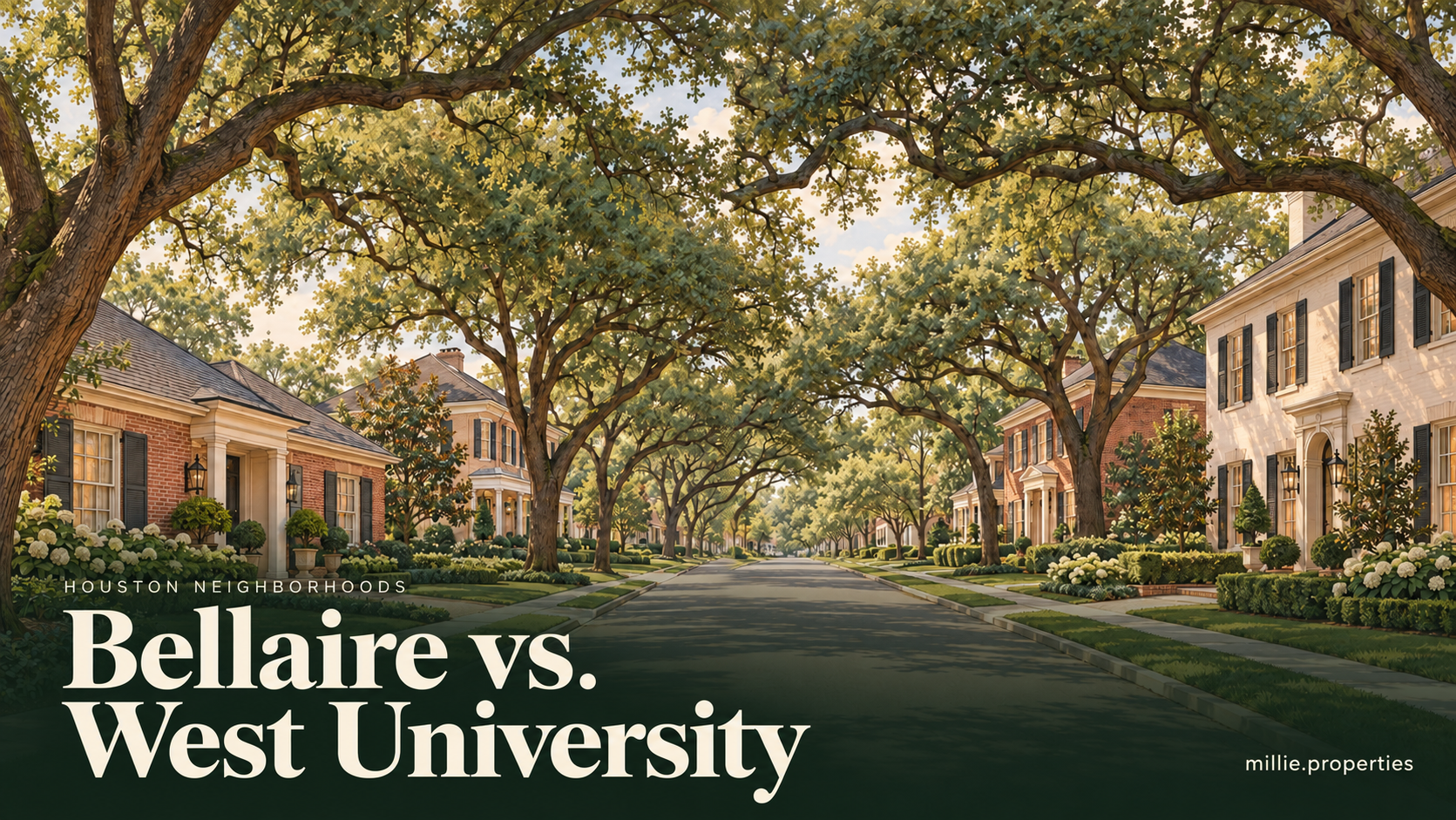 Bellaire vs West University editorial illustration