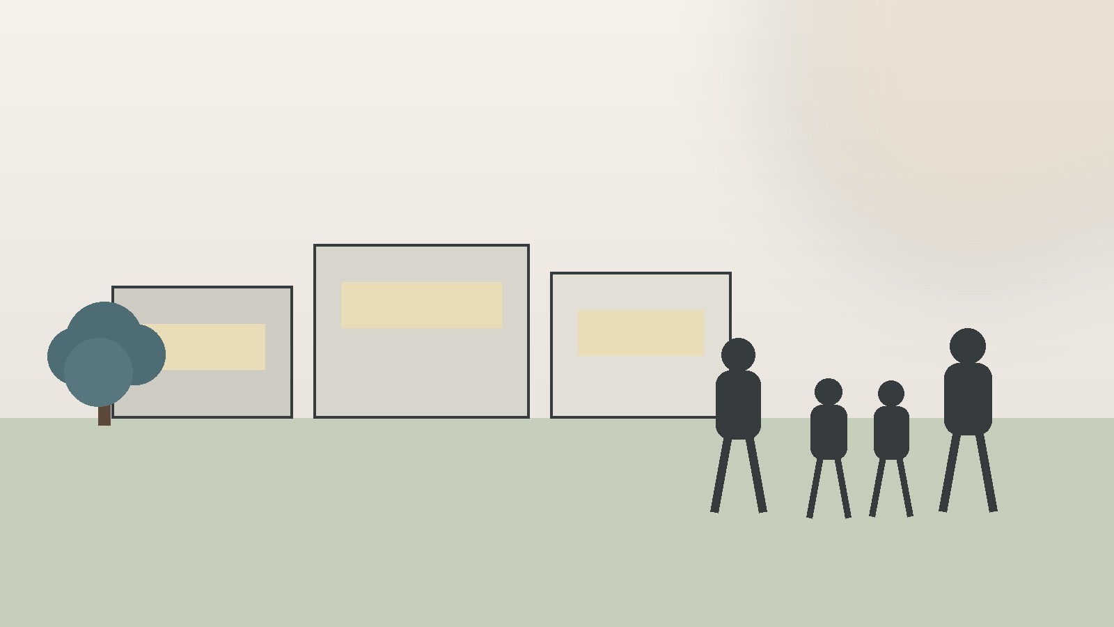 Illustration of shopping, outdoor activities and a group enjoying Memorial Houston